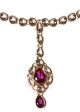 Gem & Kundan Flexible Headband with Attached Tikka - purple SAUK12366 Indian Jewellery