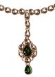 Gem & Kundan Flexible Headband with Attached Tikka - bottle green SAGK12367 Indian Jewellery