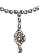 Gem & Kundan Flexible Headband with Attached Tikka - Silver NSWK12372 Indian Jewellery
