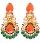 Sabyasachi-Inspired Large Matt 22k Gold Earrings EEOA10388 Indian Jewellery
