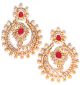 Large Fine American Diamond Chand Bali EERA10414 Indian Jewellery