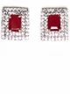 Elegant Indian Stud Earrings (princess cut czar diamonds) EERA10953 Indian Jewellery