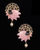 Value Meenakari Statement Stud Earrings - Baby Pink EAPA12141 Indian Jewellery