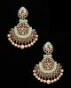 Matt Meenakari Chandelier Asian Earrings - mint green EGGA12159 Indian Jewellery