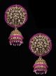 Champagne Statement Traditional Jhumka Earrings EAPA12174 Indian Jewellery
