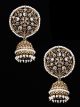 White Statement Traditional Jhumka Earrings EAWA12179 Indian Jewellery