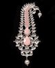 Kundan Large Brooch - Silver & baby blush pink KSPK11972 Indian Jewellery