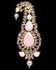 Paisley Large Kundan Kalgi, Turban Pin - Baby Pink KAPK12120 Indian Jewellery