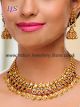 22k Gold Effect Kundan Necklace Set NEMK10749 Indian Jewellery