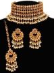 Nizami Pearl & Golden Choker - Zahiba NENA11053 Indian Jewellery