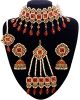Regal Pakistani Jewellery Set - Choker, Jhumki, Tikka & Jhumar NAOC11092 Indian Jewellery