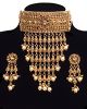 22k Effect Champagne Diamond Tiered Choker - Pearl NENA11198 Indian Jewellery