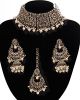 Mughal Antique American Diamond Choker Set - Pearl NAWA11274 Indian Jewellery