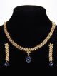 Delicate Gold Crystal Jewellery Set - Arishia NALC11331 Indian Jewellery