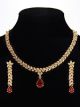Delicate Gold Crystal Jewellery Set - Arishia NARC11338 Indian Jewellery