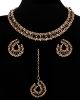 Elegant Champagne Crystal Collar Necklace & Studs NGBC11452 Indian Jewellery