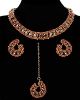 Elegant Champagne Crystal Collar Necklace & Studs NGOC11453 Indian Jewellery