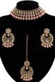 Antique Flexible Indian Jewellery Set - peach NAPK12126 Indian Jewellery