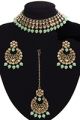 Antique Flexible Indian Jewellery Set - vibrant mint green NAGK11504 Indian Jewellery