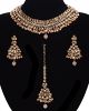 Flexible Champagne American Diamond Antique Necklace Set - Peach NAPA11525 Indian Jewellery