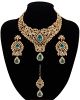 Statement Crystal Indian Jewellery Set - turquoise (firozi) blue NALC11642 Indian Jewellery
