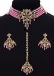Delicate Beaded Indian Choker, Earrings & Tikka NAPA11764 Indian Jewellery