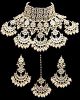 Statement Sabyasachi Indian Kundan Wedding Jewellery - Ivory Pearl NGWK11933 Indian Jewellery