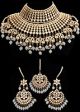 Sabyasachi Large Kundan Bridal Set - Grey BEEK11848 Indian Jewellery