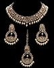 Indian Sophisticated Antique A.Diamond & Pearl Flexible Necklace Set NANA11888 Indian Jewellery