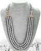 High-Quality Multi-Stranded Long Pearl Mala Necklace NEEL11891 Indian Jewellery
