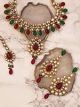 Kundan Necklace Set - Maroon Red & Green NGNP02364 Indian Jewellery