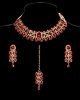 Elegant Champagne Crystal Indian Necklace Set NARC12287 Indian Jewellery