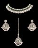 American Diamond Silver Indian Jewellery Set NSGA12274 Indian Jewellery