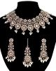 Champagne Kundan Floral Indian Jewellery Set NANK12309 Indian Jewellery