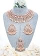 Rose Gold CZ, Flexible Asian Jewellery Set NRPA12337 Indian Jewellery