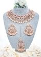 Rose Gold CZ, Flexible Asian Jewellery Set NRRA12339C Indian Jewellery