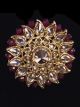 Indian Antique Cocktail Ring - American Diamond & Ruby Maroon RARA11819 Indian Jewellery