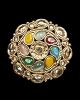 Traditional Mughal Antique Premium Polki Ring RANP12213C Indian Jewellery