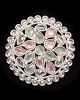 Silver Premium Polki Cocktail Ring - Pink-Mint RSPP12215 Indian Jewellery