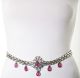 Silver & Bright Pink Saree Belt LSPK0609 Indian Jewellery