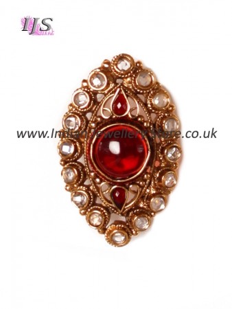 Blood Red Long Indian Finger Ring AERL10919