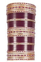 RIMI Purple Wedding Chura, 2-Hands, 2.6 UGUC03479 Indian Jewellery