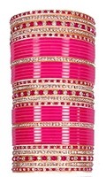 RIMI Rani Pink Wedding Chura, 2-Hands, 2.4 UGPC03489 Indian Jewellery