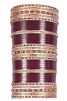 RIMI Purple Wedding Chura, 2-Hands, 2.4 UGUC03480 Indian Jewellery
