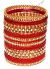 6 x  22k Gold Plated, Pearl & Polki  Indian Churis 2.4 WGWP02990 Indian Jewellery