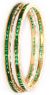 Set of 4 x Emerald Green Indian Churi Bangles, 2.8 WGGA04225 Indian Jewellery