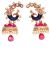 Large Peacock Multi Coloured Jhumka EGPL10348 Indian Jewellery