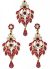 Crystal Earrings and Wider Tikka - Yashi IAWC10601C Indian Jewellery