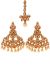 Golden Diamond & Pearl Fashion Earrings and Tikka IENA10993 Indian Jewellery