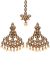Golden Diamond & Pearl Fashion Earrings and Tikka IANA10994 Indian Jewellery